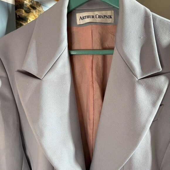 Arthur Chapnick Women's Blazer Two Tone Gray Wool Blend Size M - Picture 4 of 7